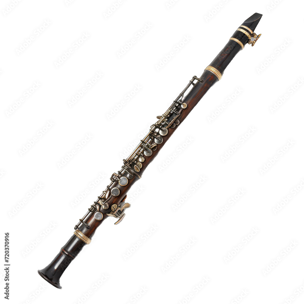 Naklejka premium An Oboist With an Oboe.. Isolated on a Transparent Background. Cutout PNG.