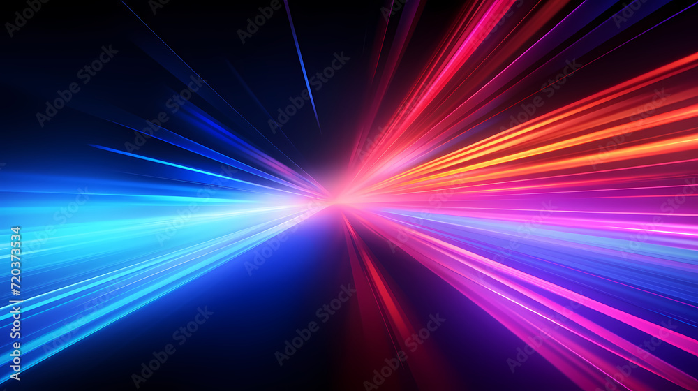 Line glowing motion blur illustration light background, energy neon light, effect bright line glowing motion blur