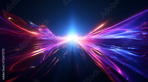 Line glowing motion blur illustration light background, energy neon light, effect bright line glowing motion blur
