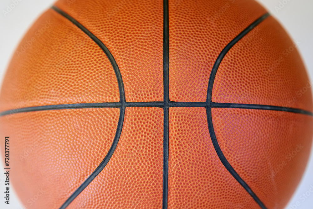 Fototapeta premium basketball ball close-up on a white background