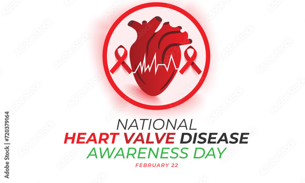 National Heart Valve Disease Awareness Day. background, banner, card, poster, template. Vector illustration.
