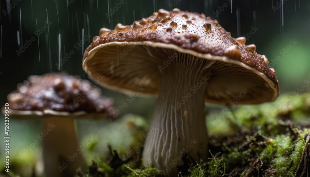A mushroom with a hole in the center A mushroom with a hole in the center