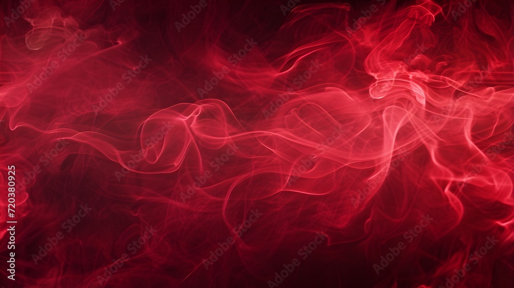 Red Fog or smoke color isolated transparent special effect. White vector cloudiness, mist smog background. illustration