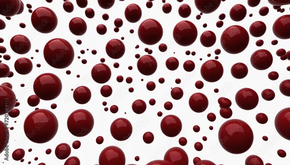 A white background with red drops of blood A white background with red drops of blood