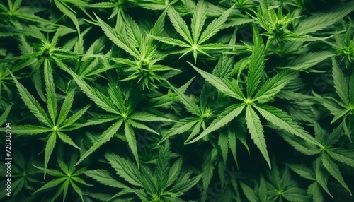 A close up of a field of green plants