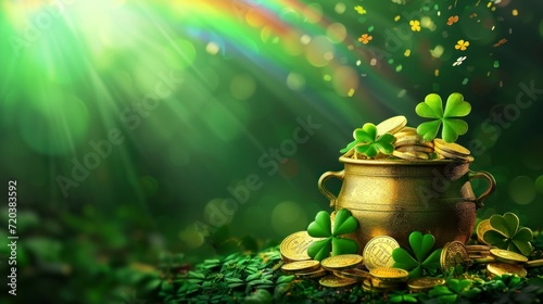 St Patrick's day pot with gold