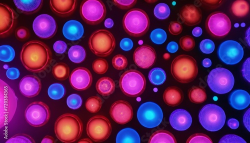 A colorful image of neon colored bubbles