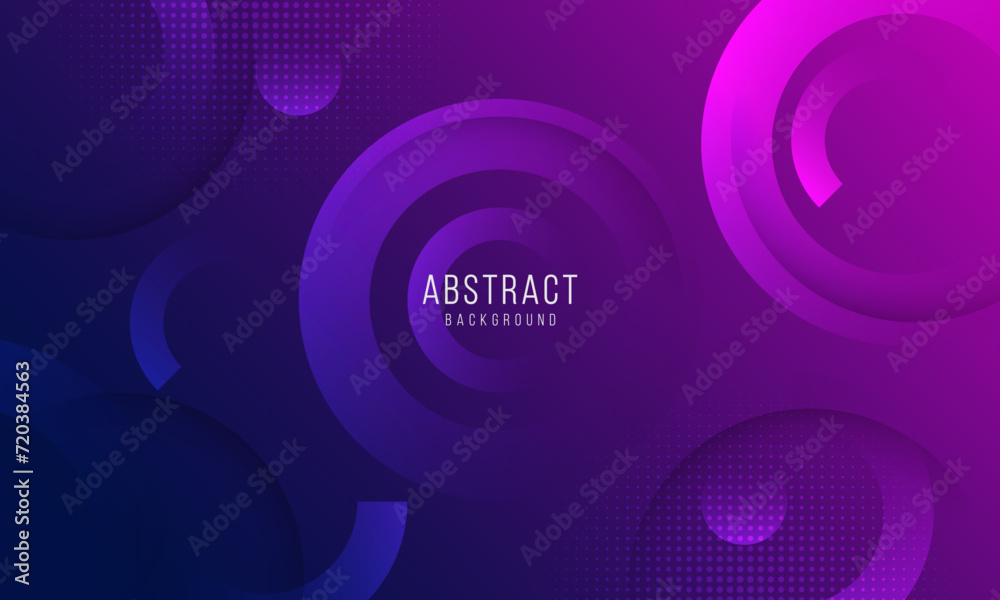 Modern blue purple geometric background with circle element. Vector illustration