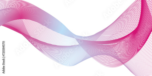 Abstract pink blend wave lines and technology background. Background lines wave abstract stripe design. White background, mesh abstract, vector gradient line soft blend. 