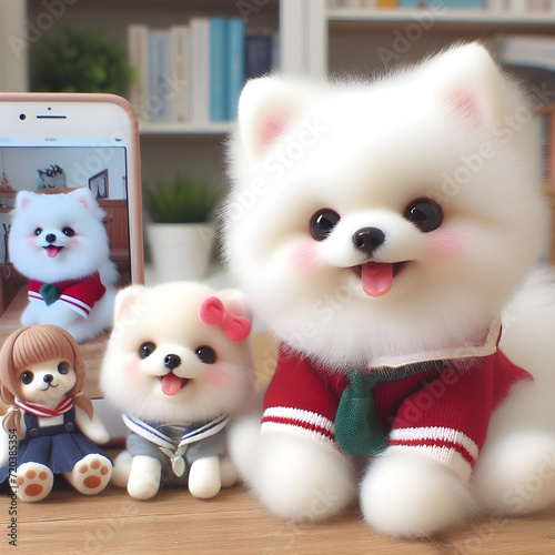  dog pomeranian Cute smiles