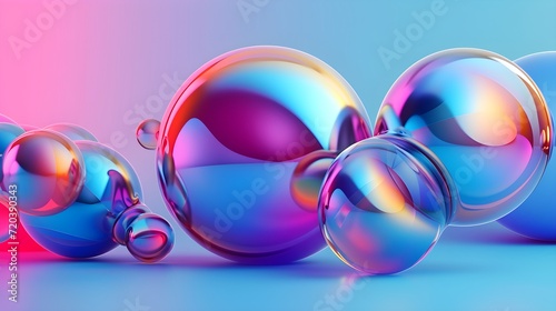 Abstract of 3D texture object in colorful design illustration background wallpaper.