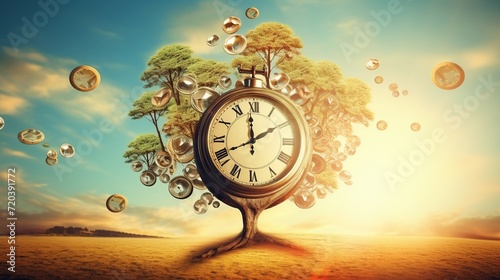 A creative image depicting the passage of time, visually representing the concept of time passing.
