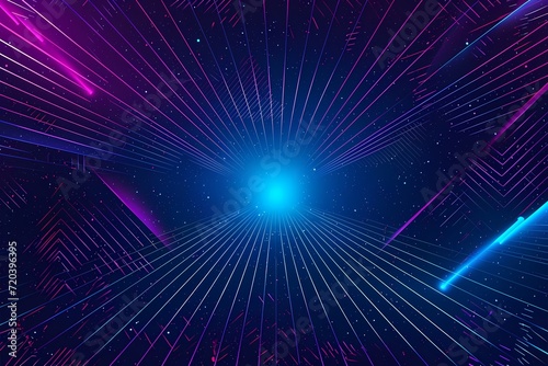 cyberpunk background wireframe city generated ai.