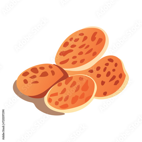 Paste of colorful set. This vibrant image showcase the ingredients for favorite dish in a unique cartoon design against a clean white background. Vector illustration.