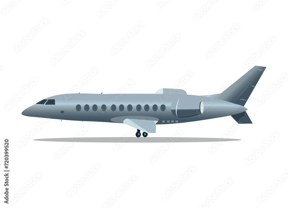 Plane of colorful set. This enchanting illustration of an airplane, beautifully crafted with a touch of cartoon charm against a spotless white background. Vector illustration.