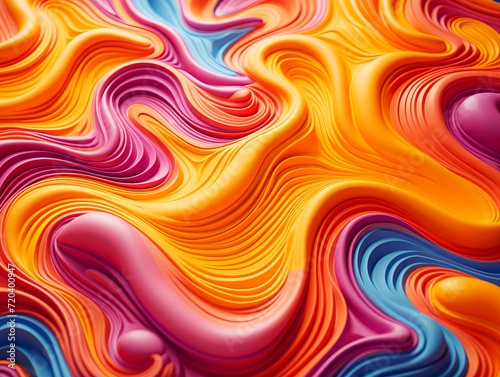 Luminous Swirls: Abstract Liquid Motion created with Generative AI technology
