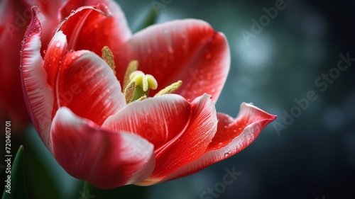 artificial intelligence macro image of a beautiful tulip