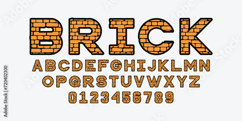 brick alphabet design style