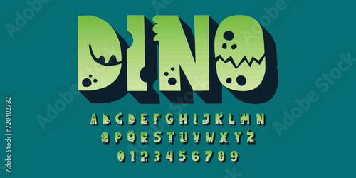 kids style alphabet design. strong bold cartoon alphabet