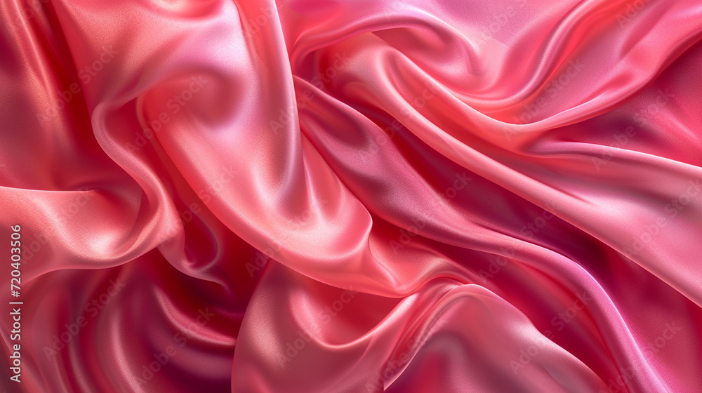 Fototapeta premium Red and pink silk background