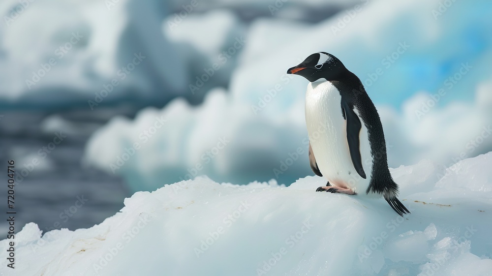 Fototapeta premium artificial intelligence macro image of a cute penguin