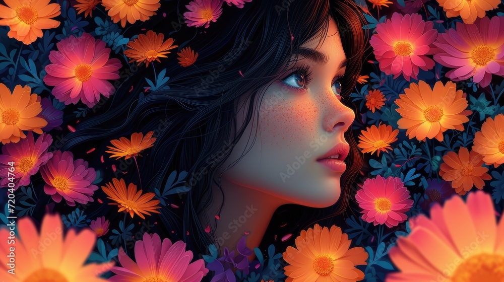 a_girl_is_in_a_garden_of_flowers a_girl_is_in_a_garden_of_flowers