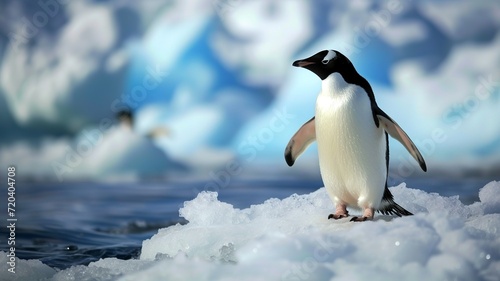 artificial intelligence macro image of a cute penguin