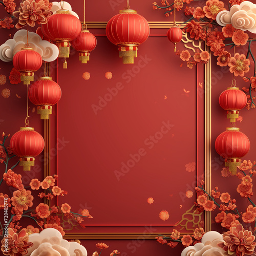 Chinese New Year Postcard, Dragon Pattern