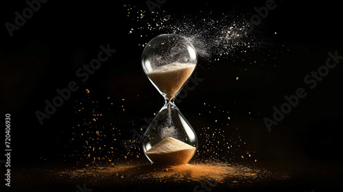 Disintegrating Hourglass: Transient Moments and Time's Escape