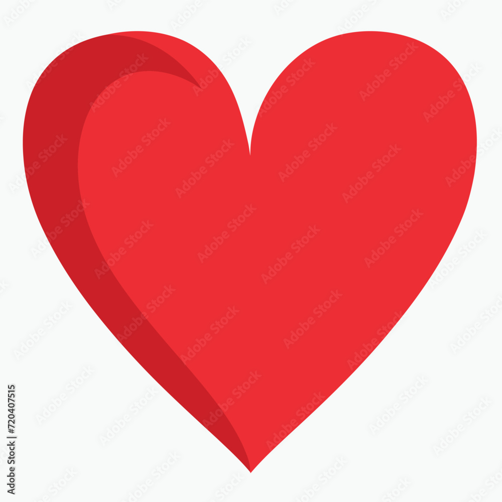 Vector cartoon simple heart shape