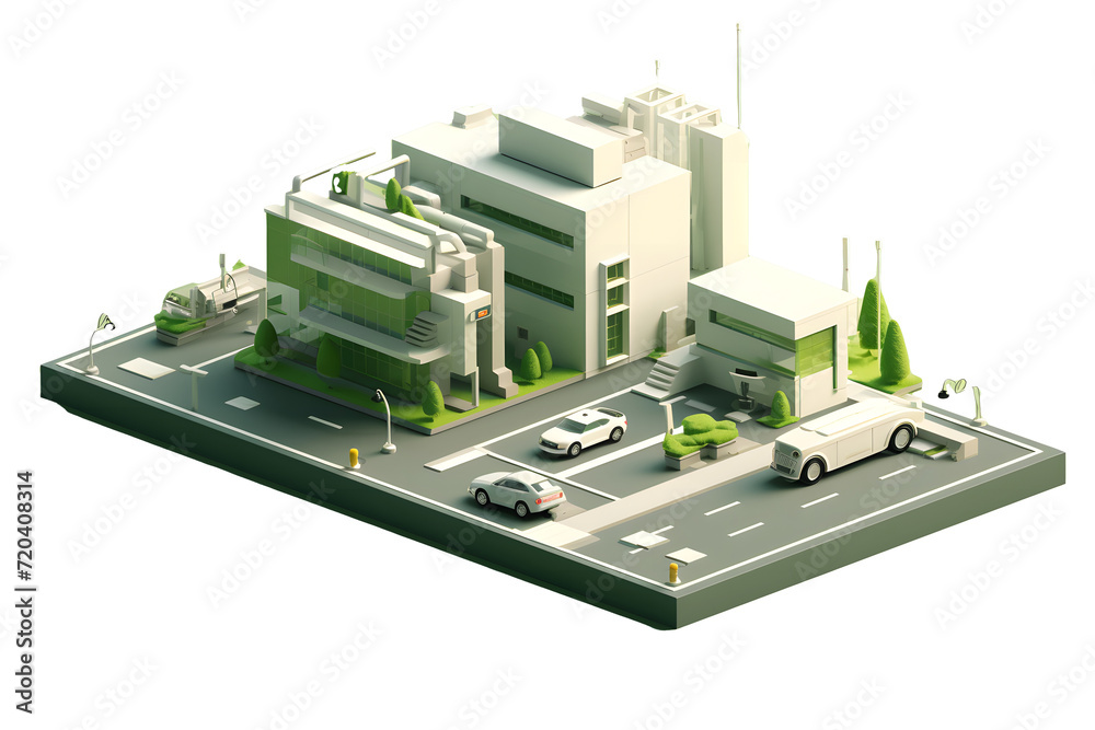 Industrial Factory Model ,Transparent, PNG