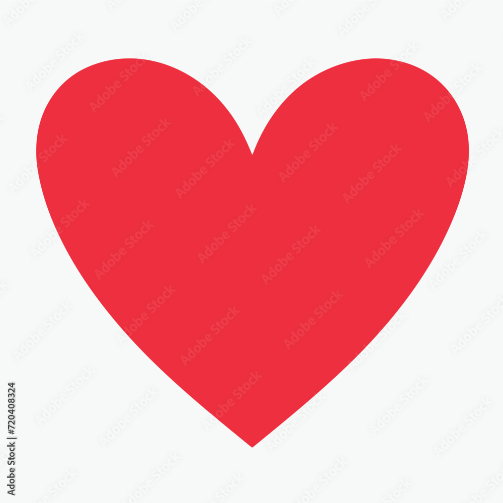 Vector cartoon simple heart shape