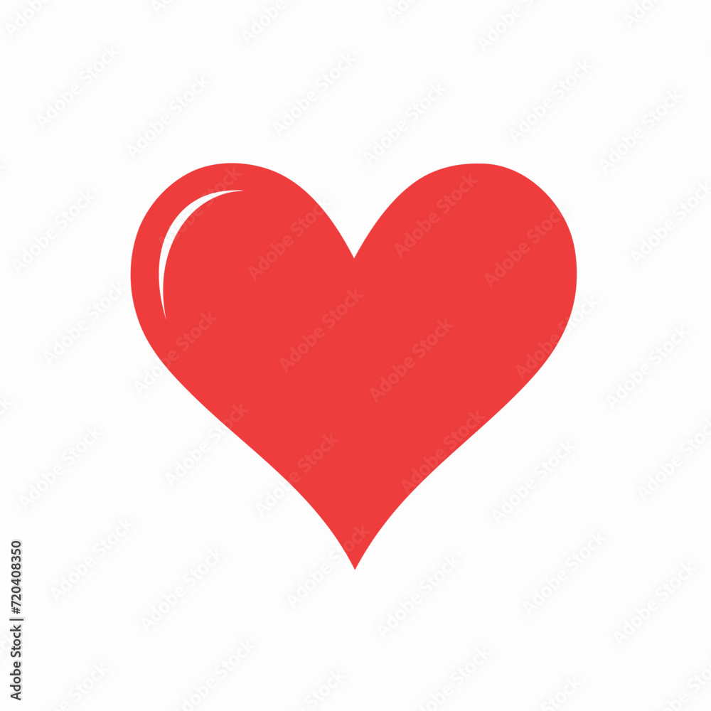 Vector cartoon simple heart shape