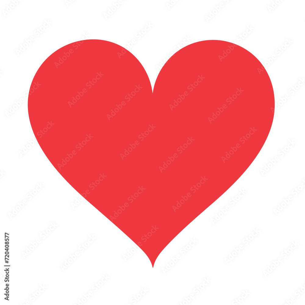 Vector cartoon simple heart shape
