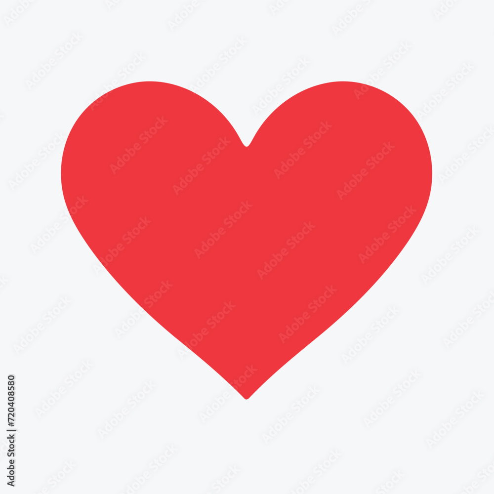 Vector cartoon simple heart shape Vector cartoon simple heart shape