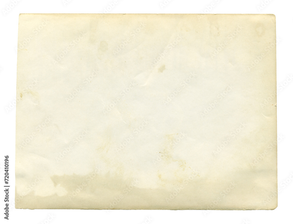 Retro photo paper texture isolated. Old antique sheet paper texture. Announcement board. Recycle vintage paper background. Aged and yellowed wallpaper.