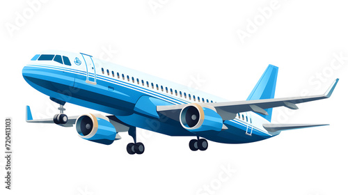 Airplane Soaring with Clear Sky Background, Transparent Flight Silhouette