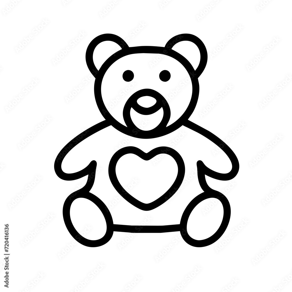 Obraz premium Teddy bear icon 
