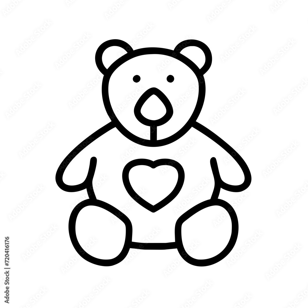 Obraz premium Teddy bear icon 