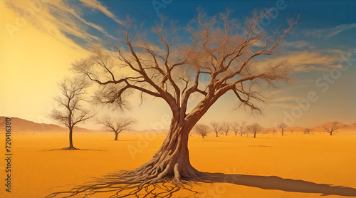 Dry tree in the desert