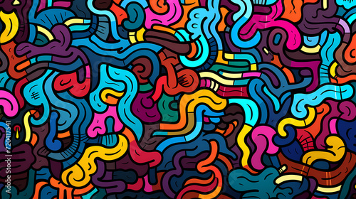 Wallpaper Mural Cute graffiti art abstract background poster web page PPT, art background Torontodigital.ca