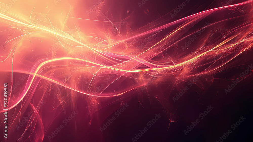 Fototapeta premium Abstract Colorful Smoke Waves on Dark Background