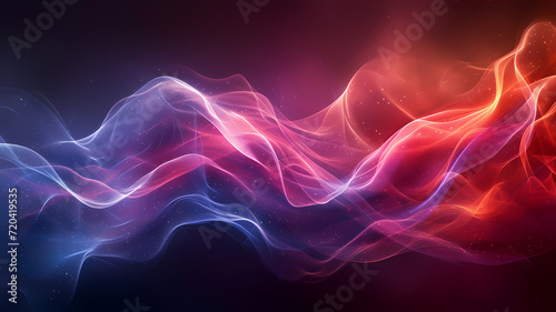 Abstract Colorful Light Waves on Dark Background © Artistic Visions