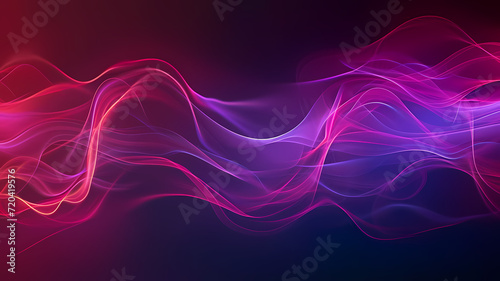 Wallpaper Mural Abstract Colorful Light Waves on Dark Background Torontodigital.ca