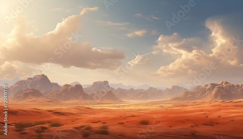 desert plains with hills