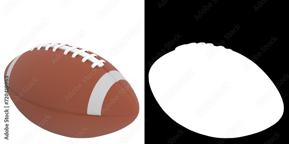 Fototapeta premium 3D rendering illustration of an American Football ball