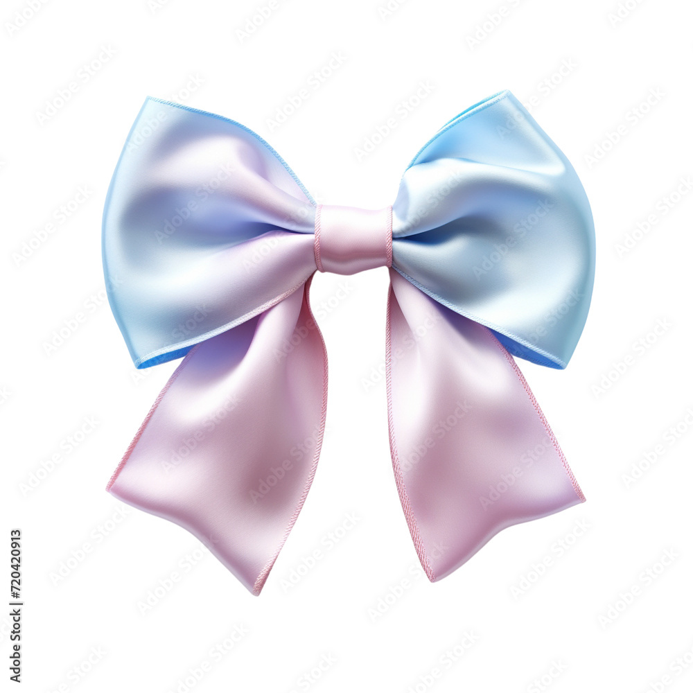 purple bow isolated on white background