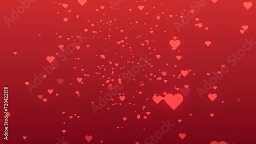 Happy Valentines Day love text and Hearts singe