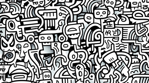 Wallpaper Mural Cute graffiti art abstract background poster web page PPT, art background Torontodigital.ca