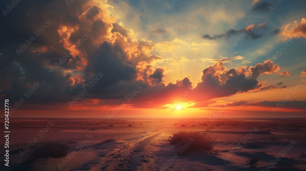 Sunset in rocky deserts and clouds wallpaper desktop backgrounds,